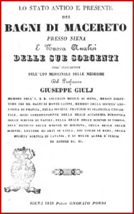 Frontespizio del libro di Giulj